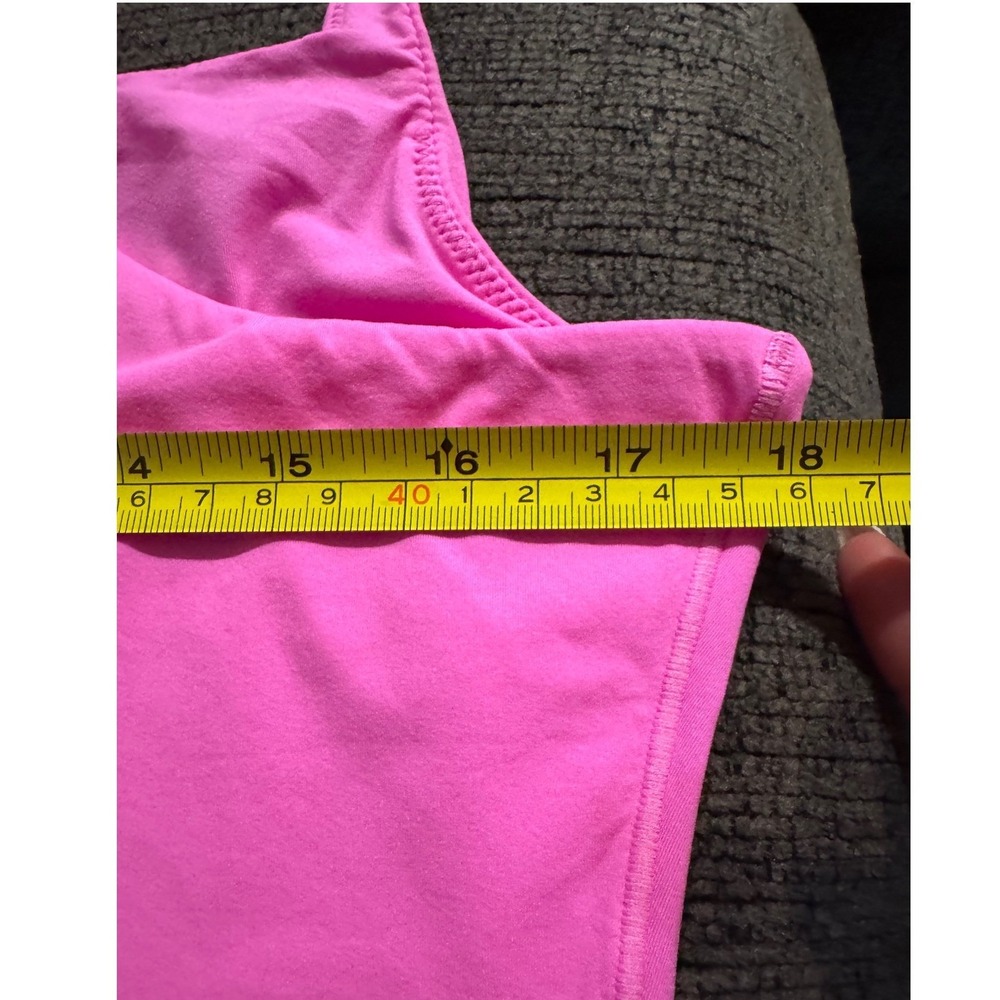 SKIMS Fits Everybody Neon Pink Square Neck Sleeveless Bodysuit‎ 4X - Picture 5 of 8